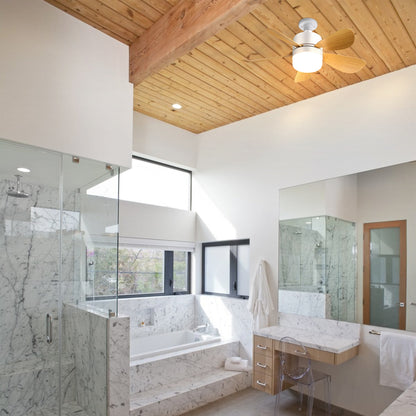 16 Inch Socket Ceiling Fans with Dimmable LED Light 2 in 1 Screw Small Ceiling Fan