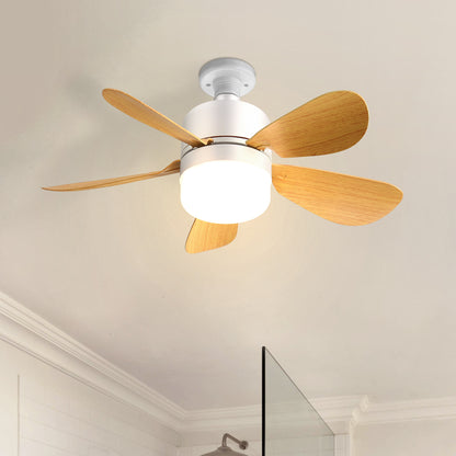 16 Inch Socket Ceiling Fans with Dimmable LED Light 2 in 1 Screw Small Ceiling Fan