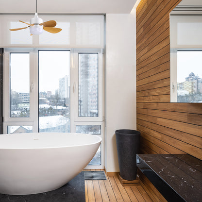 16 Inch Socket Ceiling Fans with Dimmable LED Light 2 in 1 Screw Small Ceiling Fan