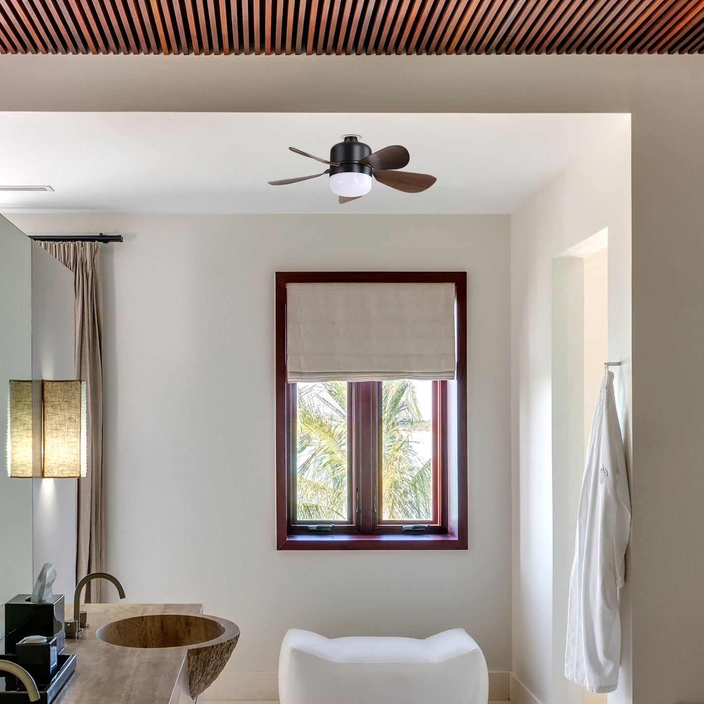 16 Inch Socket Fan Light Ceiling Fans with 3 Lighting Color and Remote E26 Screw in Ceiling Fan