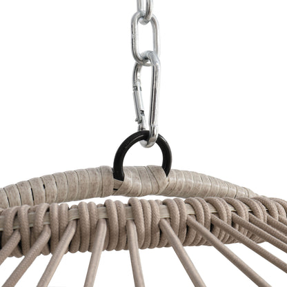 Outdoor garden rattan egg swing chair hanging chair PE hanging chair blue