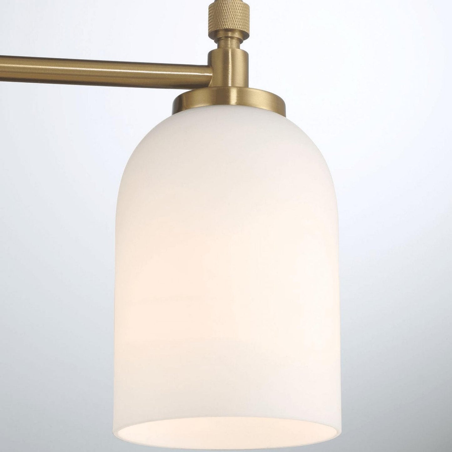 Meadows Three Lights Vanity Brushed Gold Bathroom Wall Light with White Frosted Glass 20.5"W × 10.125"H × 5.5"E