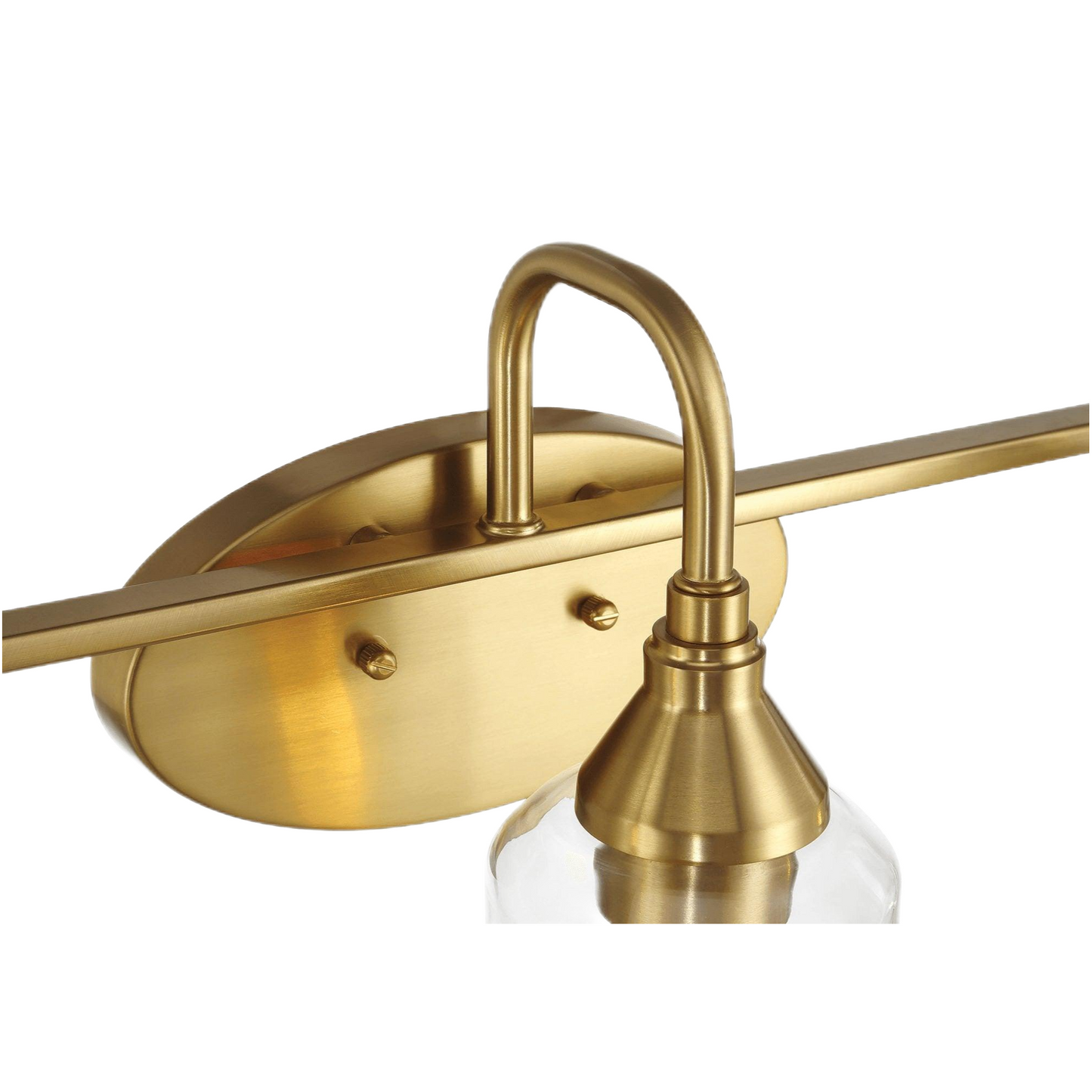 Twilight Brushed Gold Contemporary Vanity Light with Clear Glass, 22"W × 10"H × 7.48"E Dining Room Lighting Fixtures Hanging, Dining Light for Bedroom, Foyer, Hall, Kitchen, Living Room and Entryway