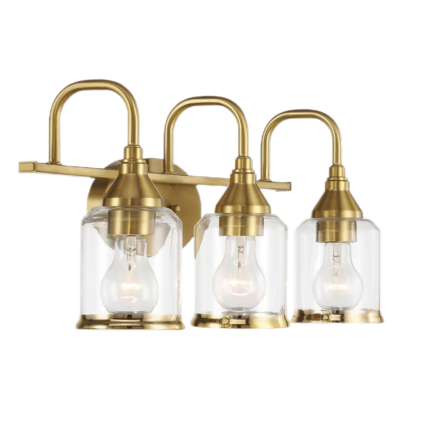 Twilight Brushed Gold Contemporary Vanity Light with Clear Glass, 22"W × 10"H × 7.48"E Dining Room Lighting Fixtures Hanging, Dining Light for Bedroom, Foyer, Hall, Kitchen, Living Room and Entryway