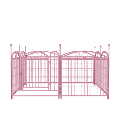 Dog Playpen Indoor 24 inch 8 Panels Metal Dog Pen Pet Dog Fence Outdoor Exercise Pen with Doors, Heavy Duty Dog Fence Puppy Pen for Large Medium Small Dogs Indoor Outdoor Foldable Pet Exercise Pen