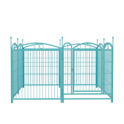 Dog Playpen Indoor 32 inch 8 Panels Metal Dog Pen Pet Dog Fence Outdoor Exercise Pen with Doors, Heavy Duty Dog Fence Puppy Pen for Large Medium Small Dogs Indoor Outdoor Foldable Pet Exercise Pen