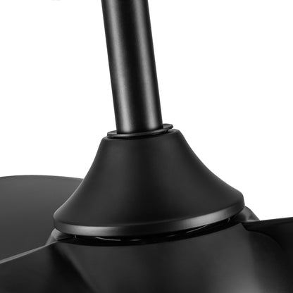 28 In Intergrated LED Ceiling Fan Lighting with Black ABS Blade