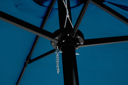 14.8 Ft Double Sided Outdoor Umbrella Rectangular Large with Crank ( Dark blue )