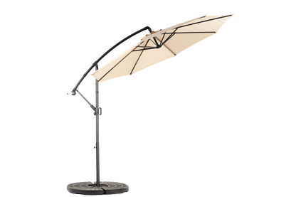 Best Choice Products 10ft Offset Hanging Market Patio Umbrella w/Easy Tilt Adjustment, Polyester Shade, 8 Ribs for Backyard, Poolside - ( khaki )