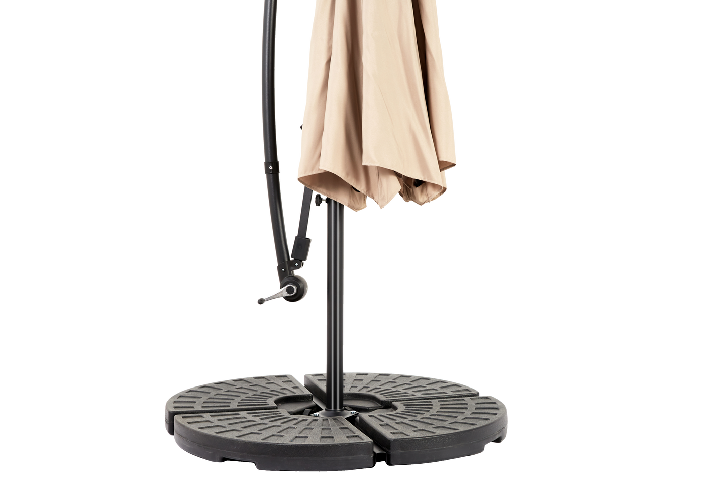 Best Choice Products 10ft Offset Hanging Market Patio Umbrella w/Easy Tilt Adjustment, Polyester Shade, 8 Ribs for Backyard, Poolside - ( khaki )