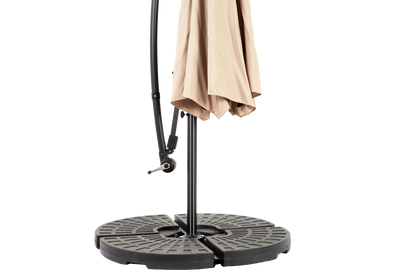 Best Choice Products 10ft Offset Hanging Market Patio Umbrella w/Easy Tilt Adjustment, Polyester Shade, 8 Ribs for Backyard, Poolside - ( khaki )
