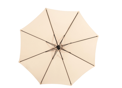 Best Choice Products 10ft Offset Hanging Market Patio Umbrella w/Easy Tilt Adjustment, Polyester Shade, 8 Ribs for Backyard, Poolside - ( khaki )