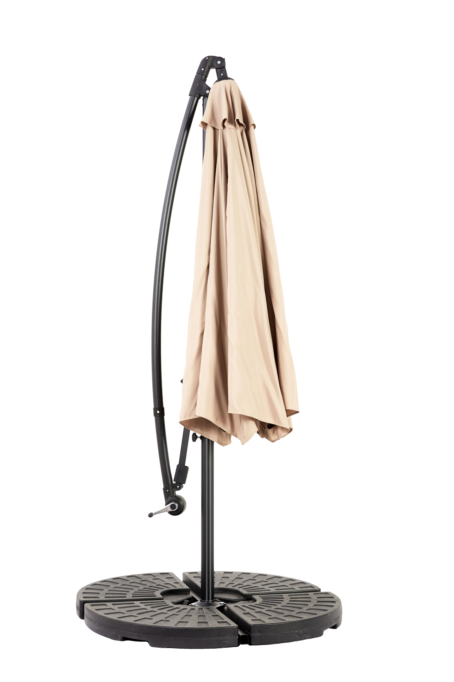 Best Choice Products 10ft Offset Hanging Market Patio Umbrella w/Easy Tilt Adjustment, Polyester Shade, 8 Ribs for Backyard, Poolside - ( khaki )