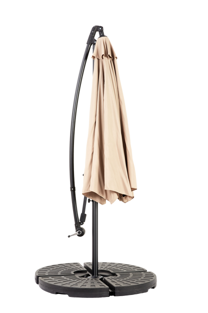 Best Choice Products 10ft Offset Hanging Market Patio Umbrella w/Easy Tilt Adjustment, Polyester Shade, 8 Ribs for Backyard, Poolside - ( khaki )