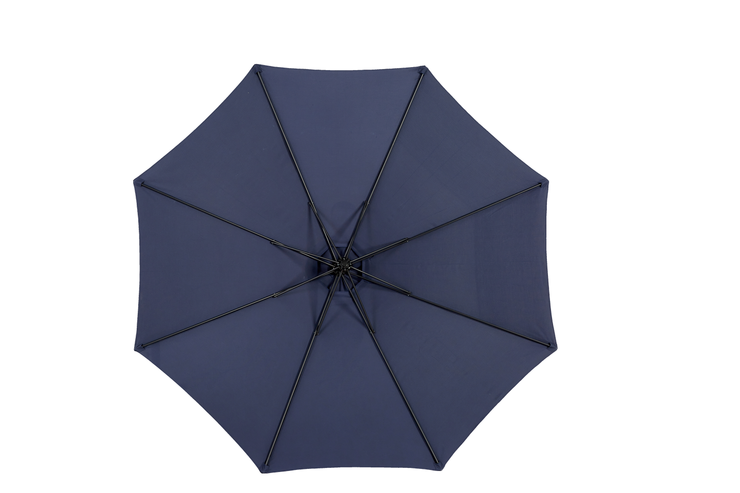 Best Choice Products 10ft Offset Hanging Market Patio Umbrella w/Easy Tilt Adjustment, Polyester Shade, 8 Ribs for Backyard, Poolside - (Navy blue )