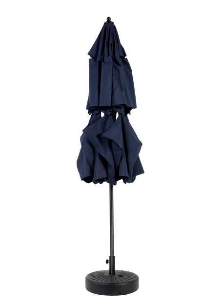 Aluminium 10ft 3 Tier Auto-tilt Umbrella ,Outdoor Patio Umbrella - Market Table Pool Deck Umbrella (Base Not Included) - (Navy blue )