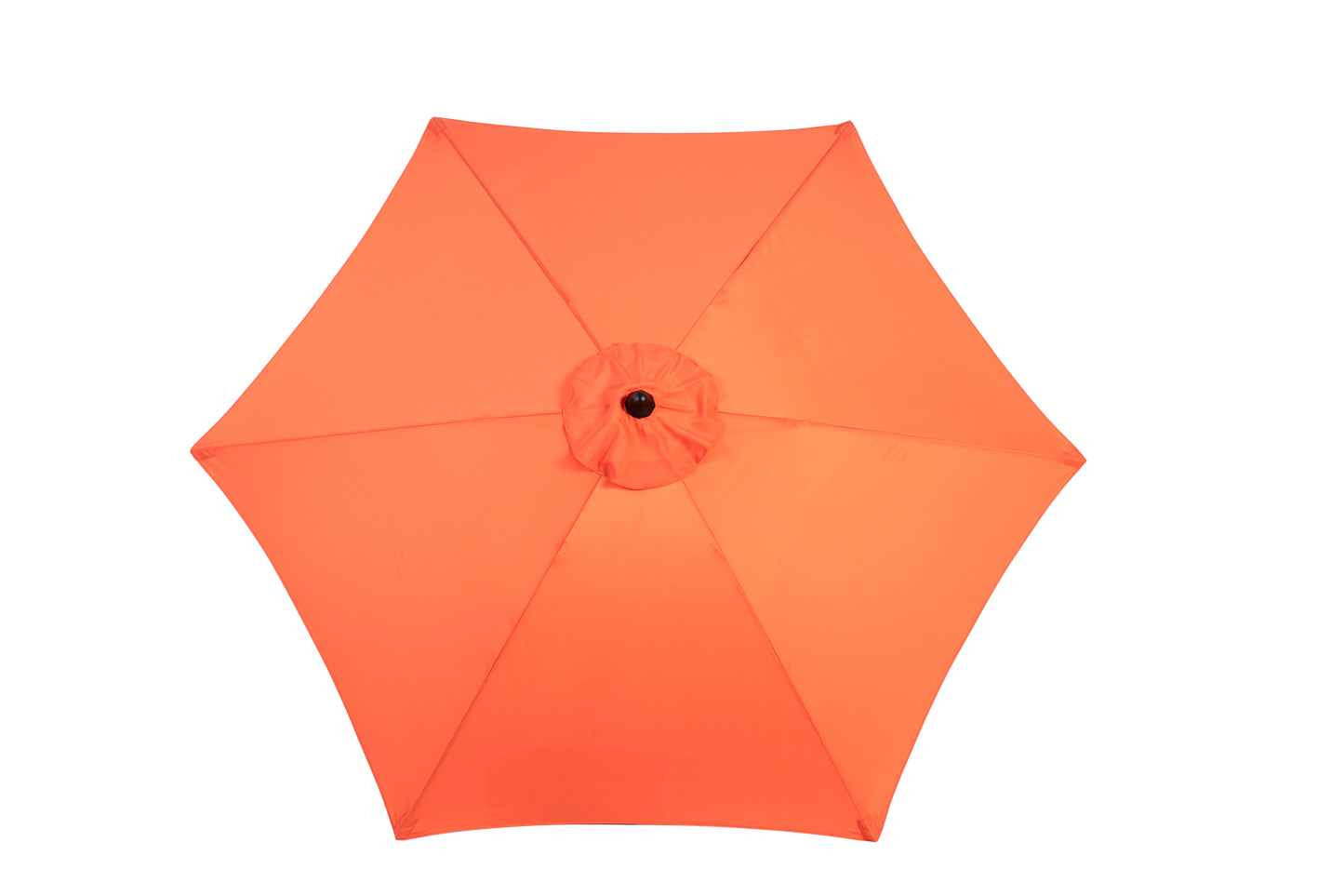 9FT Outdoor Patio Umbrella Outdoor Table Umbrella with Push Button Tilt and Crank, Market Umbrella 6 Sturdy Ribs , Deck, Backyard, Pool (Base Not Included) - (orange )