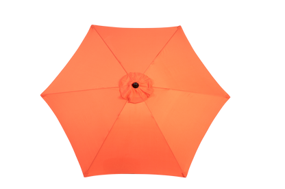 9FT Outdoor Patio Umbrella Outdoor Table Umbrella with Push Button Tilt and Crank, Market Umbrella 6 Sturdy Ribs , Deck, Backyard, Pool (Base Not Included) - (orange )