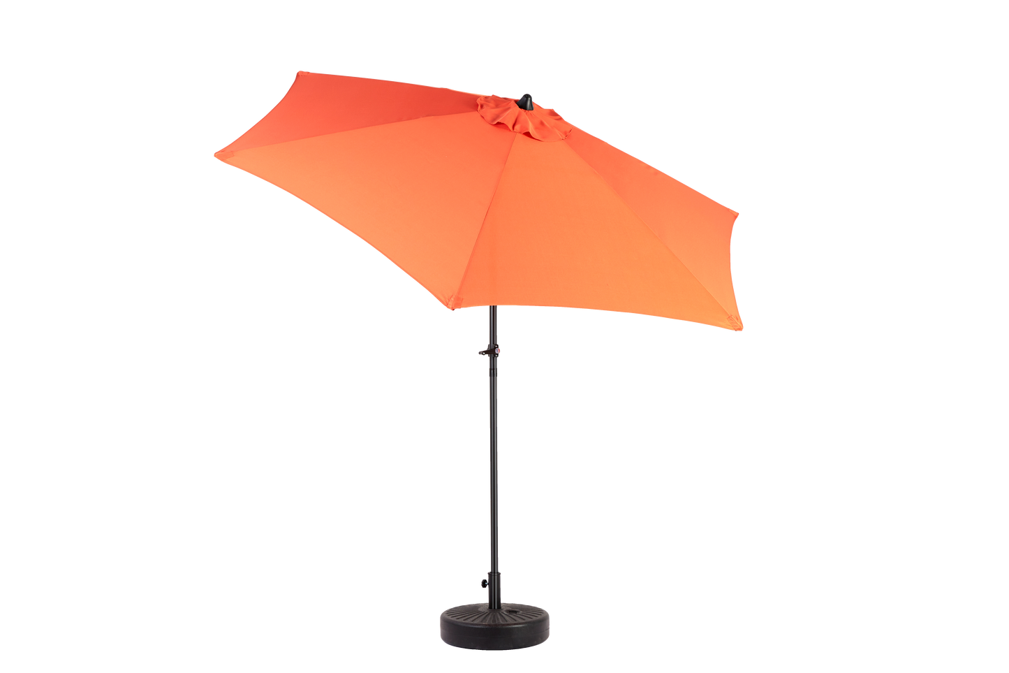 9FT Outdoor Patio Umbrella Outdoor Table Umbrella with Push Button Tilt and Crank, Market Umbrella 6 Sturdy Ribs , Deck, Backyard, Pool (Base Not Included) - (orange )