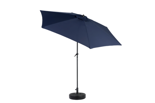 9FT Outdoor Patio Umbrella Outdoor Table Umbrella with Push Button Tilt and Crank, Market Umbrella 6 Sturdy Ribs , Deck, Backyard, Pool (Base Not Included) - (Navy blue )