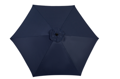 9FT Outdoor Patio Umbrella Outdoor Table Umbrella with Push Button Tilt and Crank, Market Umbrella 6 Sturdy Ribs , Deck, Backyard, Pool (Base Not Included) - (Navy blue )