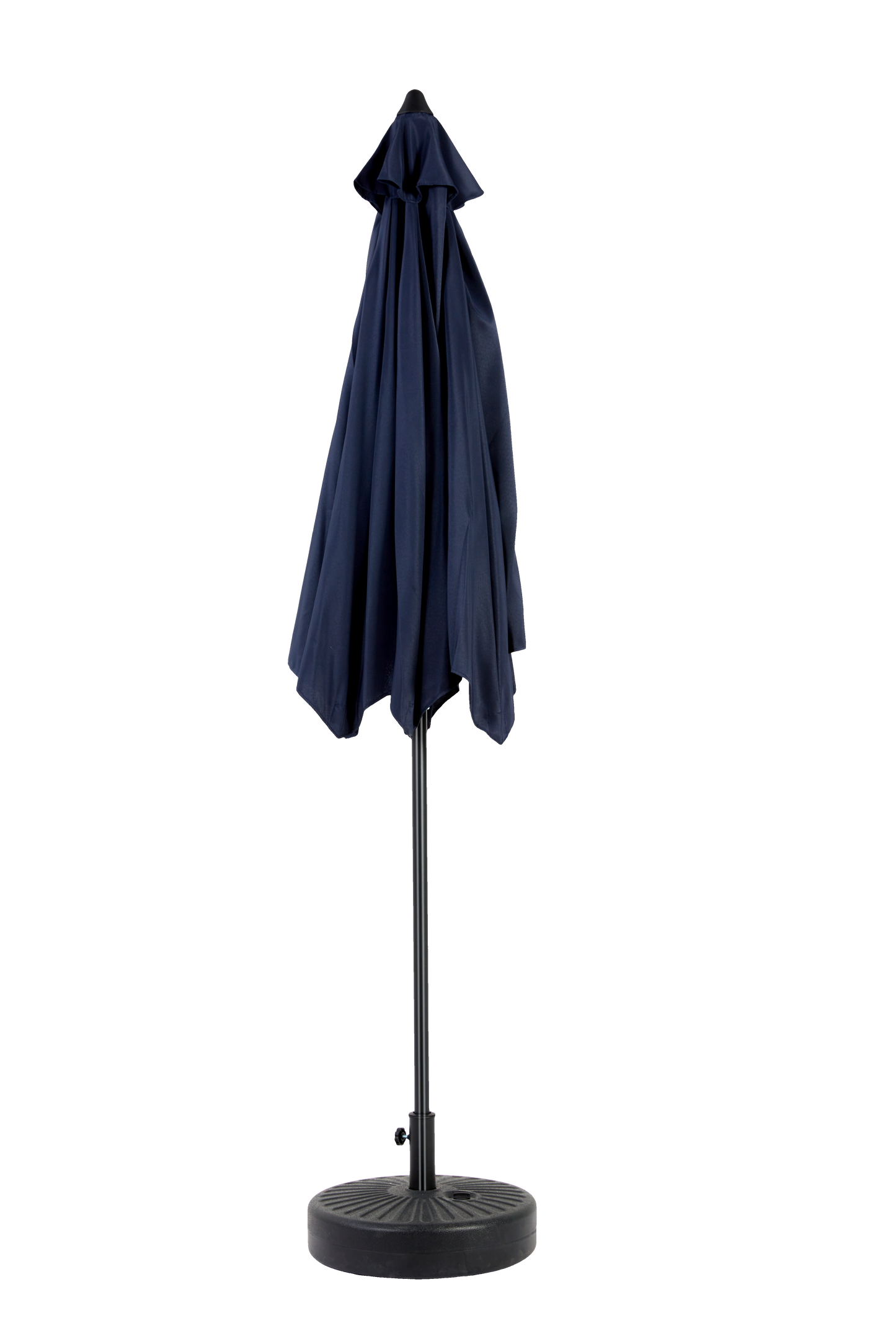 9FT Outdoor Patio Umbrella Outdoor Table Umbrella with Push Button Tilt and Crank, Market Umbrella 6 Sturdy Ribs , Deck, Backyard, Pool (Base Not Included) - (Navy blue )