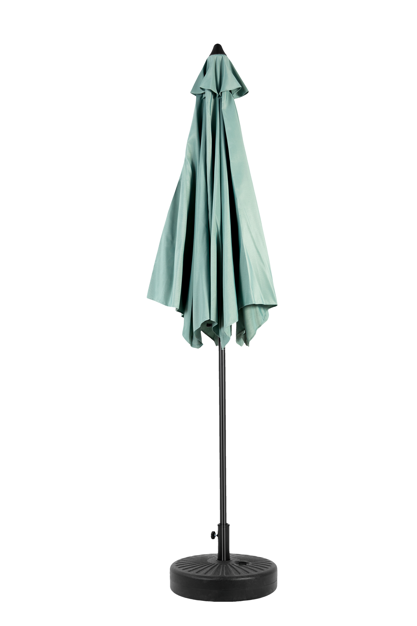 9FT Outdoor Patio Umbrella Outdoor Table Umbrella with Push Button Tilt and Crank, Market Umbrella 6 Sturdy Ribs , Deck, Backyard, Pool (Base Not Included) - ( Light green )