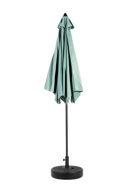 9FT Outdoor Patio Umbrella Outdoor Table Umbrella with Push Button Tilt and Crank, Market Umbrella 6 Sturdy Ribs , Deck, Backyard, Pool (Base Not Included) - ( Light green )