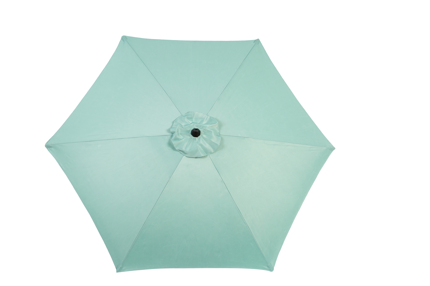 9FT Outdoor Patio Umbrella Outdoor Table Umbrella with Push Button Tilt and Crank, Market Umbrella 6 Sturdy Ribs , Deck, Backyard, Pool (Base Not Included) - ( Light green )