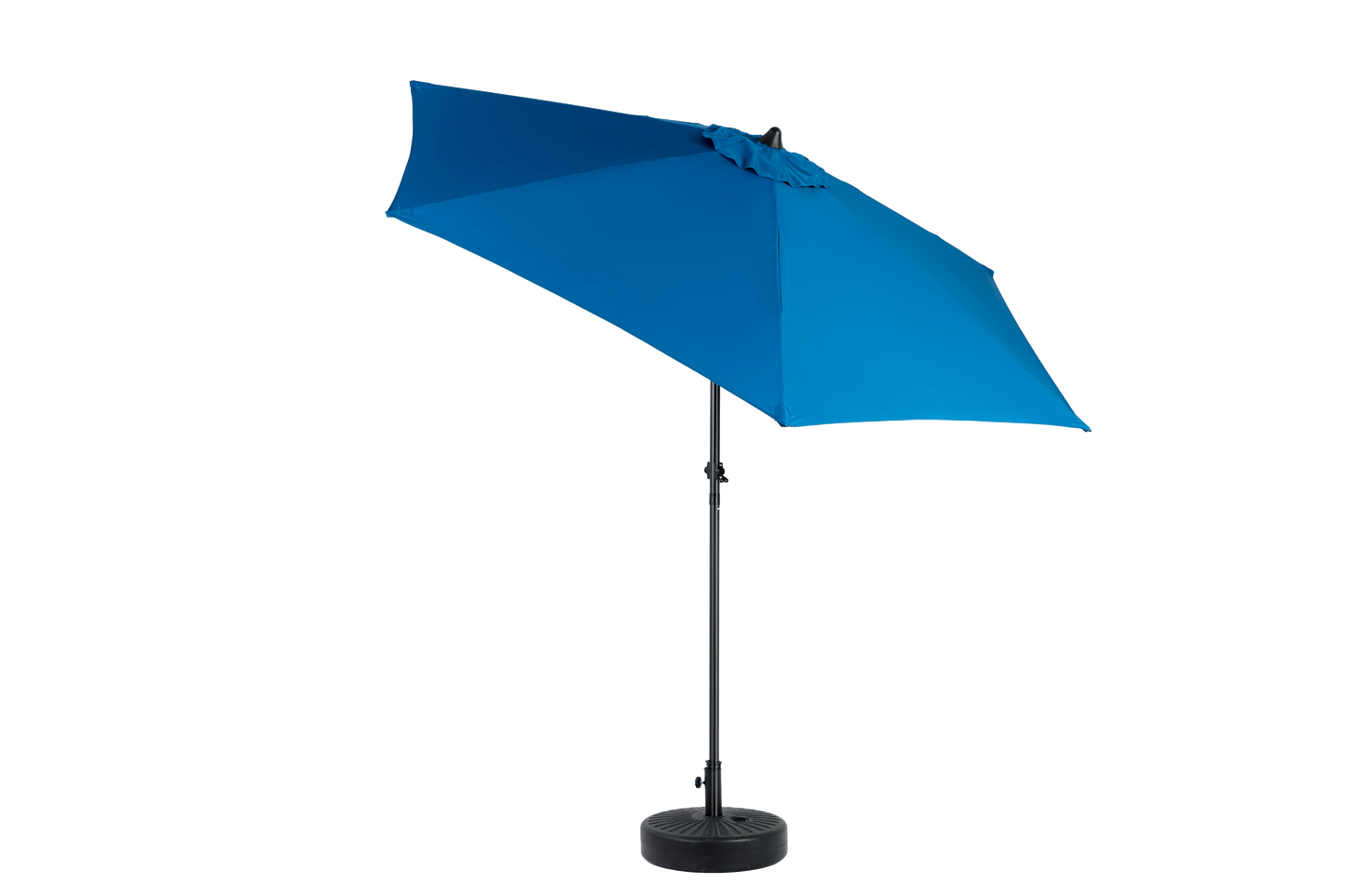 9FT Outdoor Patio Umbrella Outdoor Table Umbrella with Push Button Tilt and Crank, Market Umbrella 6 Sturdy Ribs , Deck, Backyard, Pool (Base Not Included) - ( Dark blue )
