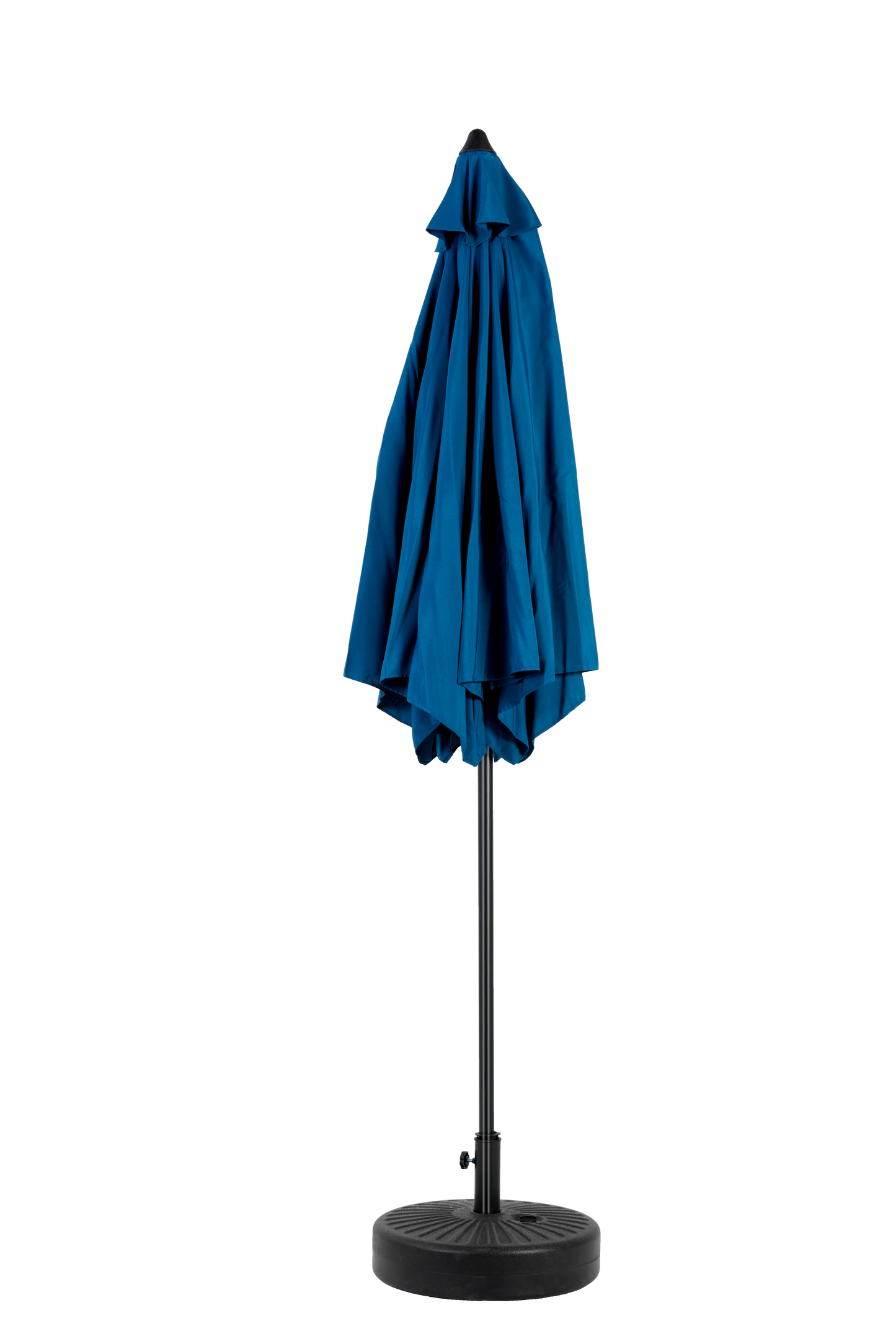 9FT Outdoor Patio Umbrella Outdoor Table Umbrella with Push Button Tilt and Crank, Market Umbrella 6 Sturdy Ribs , Deck, Backyard, Pool (Base Not Included) - ( Dark blue )