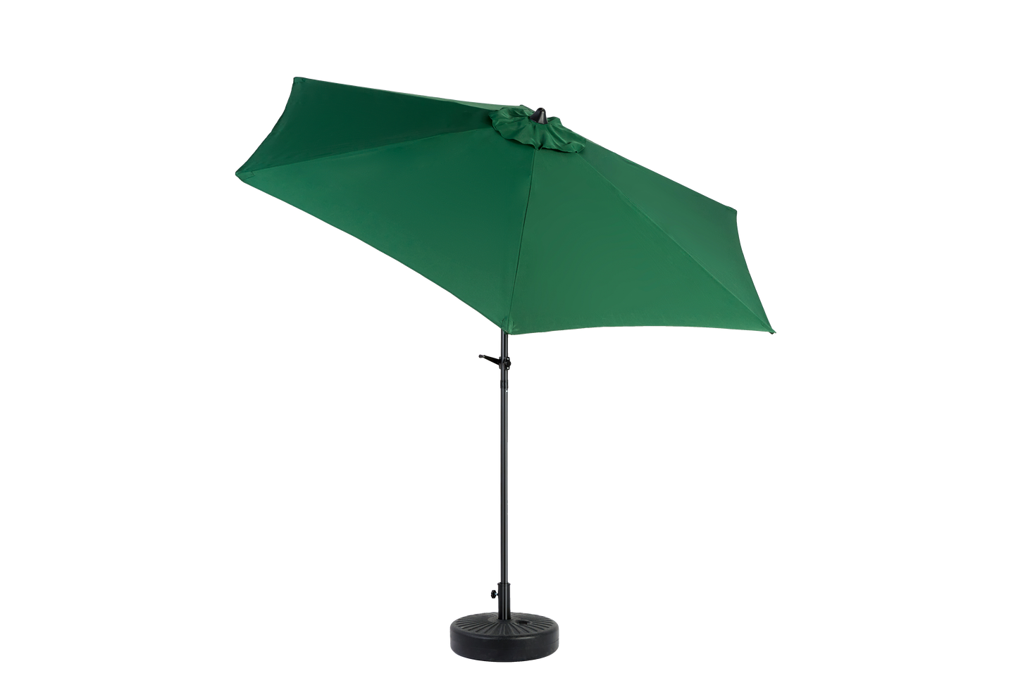 9FT Outdoor Patio Umbrella Outdoor Table Umbrella with Push Button Tilt and Crank, Market Umbrella 6 Sturdy Ribs , Deck, Backyard, Pool (Base Not Included) - ( Dark green )