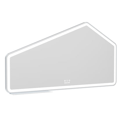 52*28 inch LED Bathroom Vanity Mirror Wall Mounted Adjustable White/Warm/Natural Lights Anti-Fog Touch Switch with Memory Modern Smart Large Bathroom Mirrors