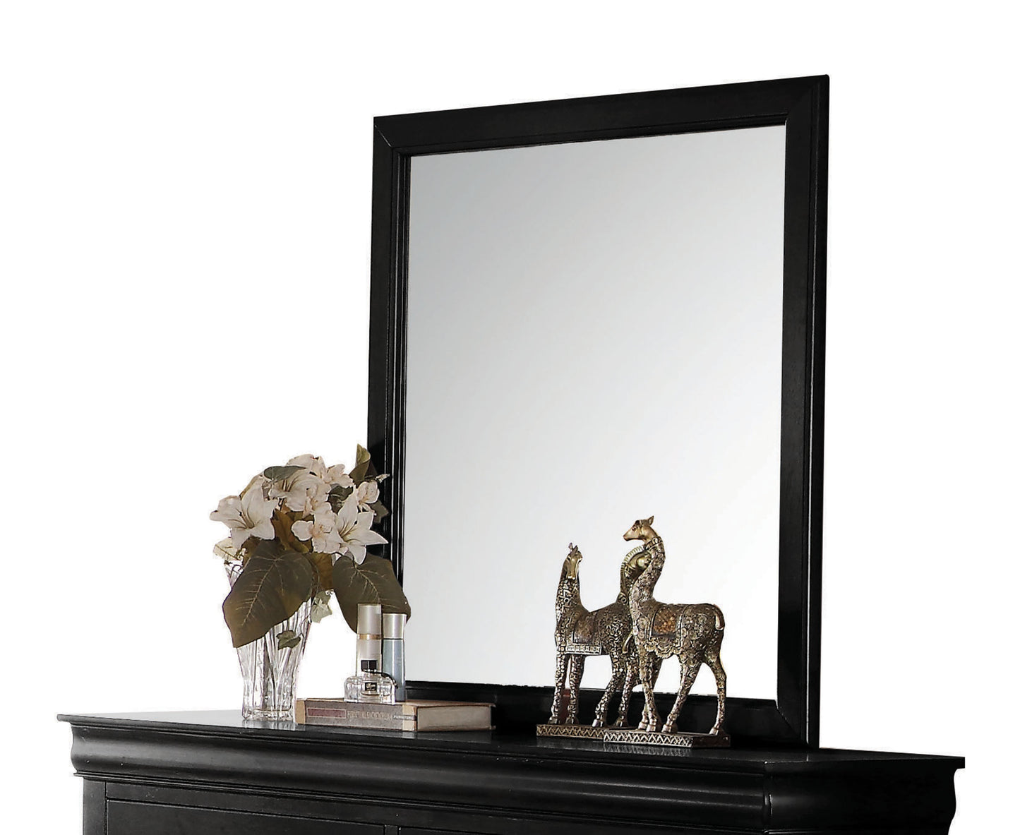 Louis Philippe Mirror in Black