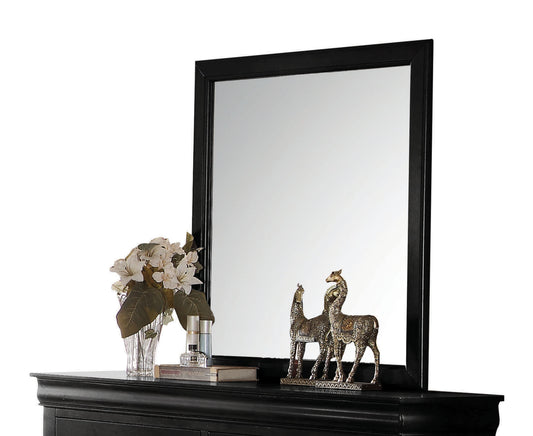 Louis Philippe Mirror in Black