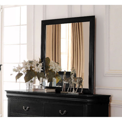 Louis Philippe Mirror in Black