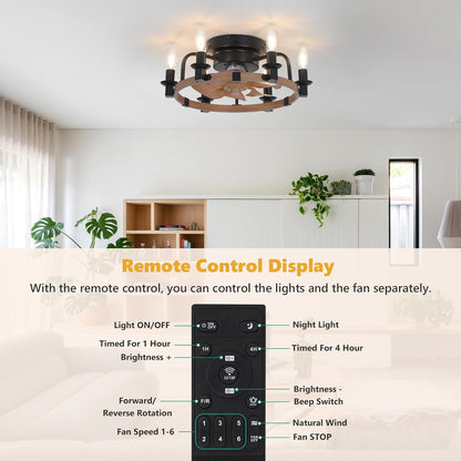 Dimmable Ceiling Fans with Lights and Remote