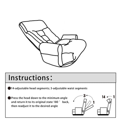 Adjustable head and waist, game chair, lounge chair in the living room, 360 degree rotatable sofa chair,Rotatable seat Leisure Chair deck chair
