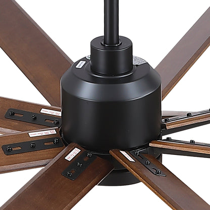 84" Black Lowe Profile Ceiling Fan with Light