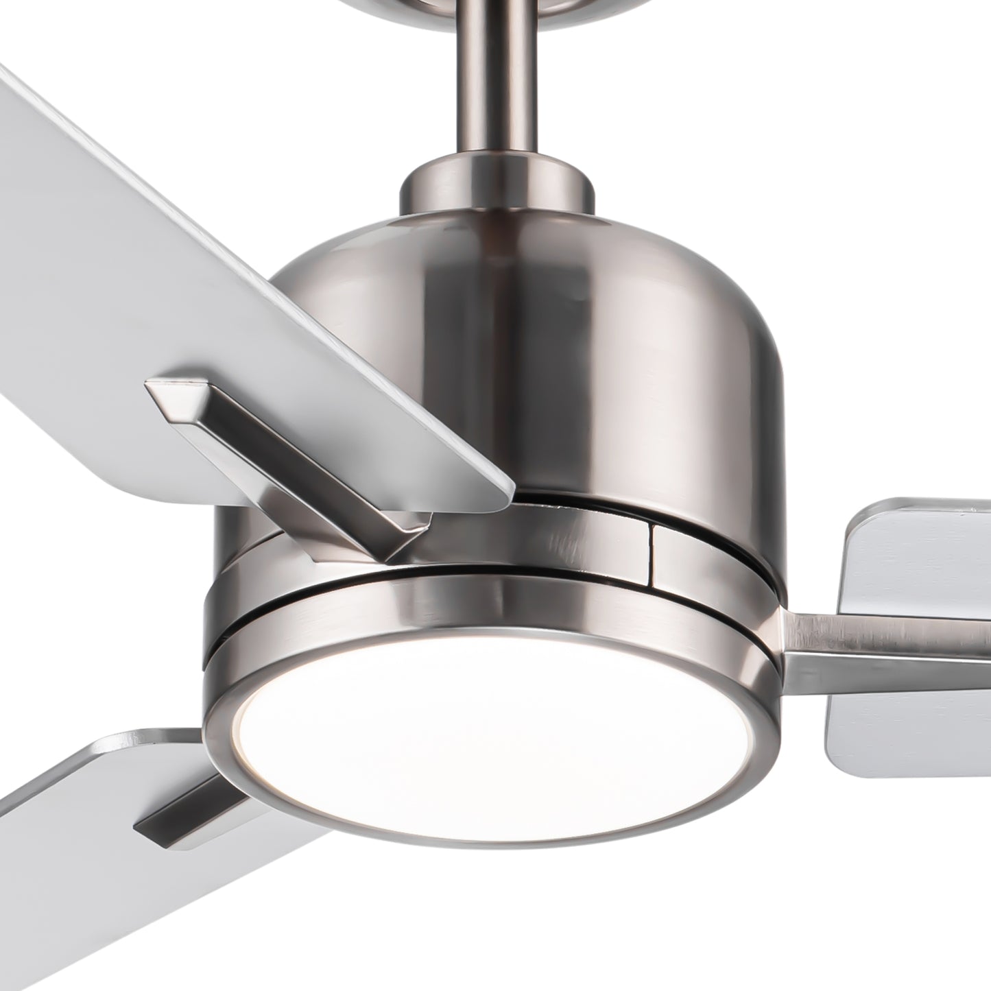 48" Brushed Nickel Lowe Profile Ceiling Fan with Light
