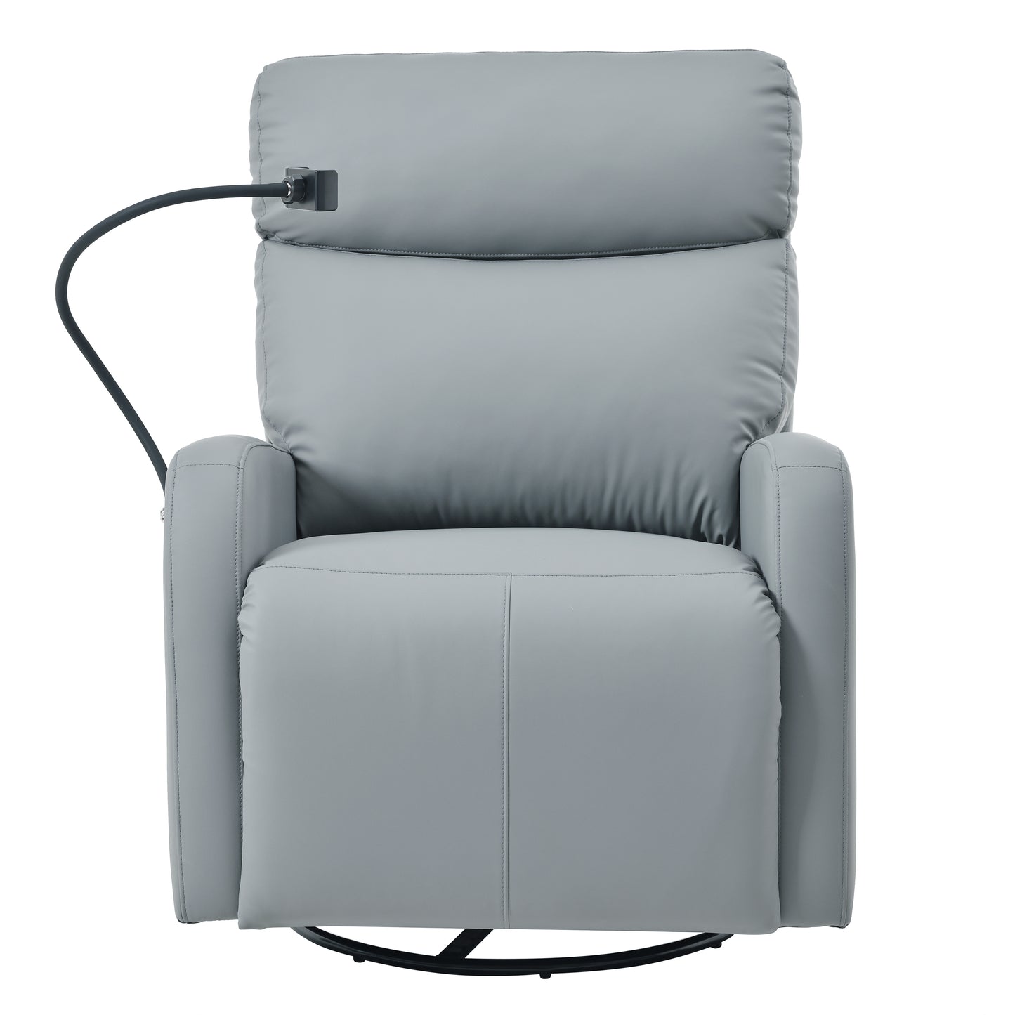 Swivel Rocker Recliner Chair,360 Degree Nursery Rocking Chair,Glider Chair,Modern Small Rocking Swivel Recliner Chair for Bedroom,Living Room Chair Home Theater Seat,Phone Holder(Blue-gray)