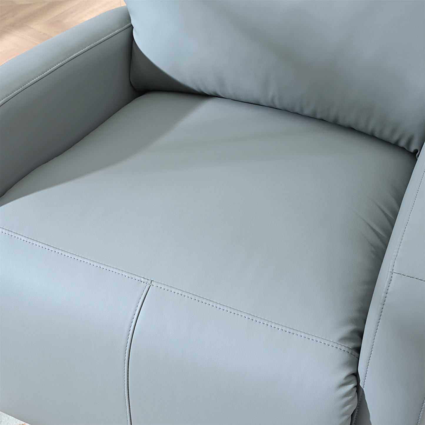 Swivel Rocker Recliner Chair,360 Degree Nursery Rocking Chair,Glider Chair,Modern Small Rocking Swivel Recliner Chair for Bedroom,Living Room Chair Home Theater Seat,Phone Holder(Blue-gray)