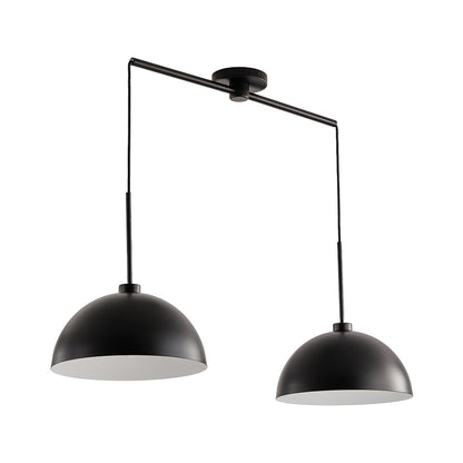 41" Industrial Modern Black Double Pendant Light – Adjustable Ceiling Hanging Lamp with Matte Finish for Dining Room, Kitchen, or Living Room – Stylish and Durable Lighting Fixture (No Bulbs)