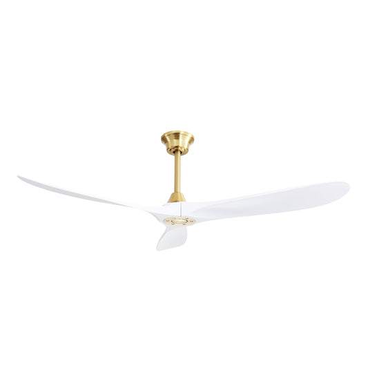 60 Inch Modern ABS Ceiling Fan With 6 Speed Smart Remote Control Reversible DC Motor For Bedroom Living Room