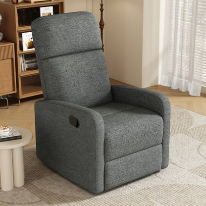 Modern Recliner Manual Recliner Home Theater Manual Recliner Chair with Adjustable Backrest for Living Room,Charcoal
