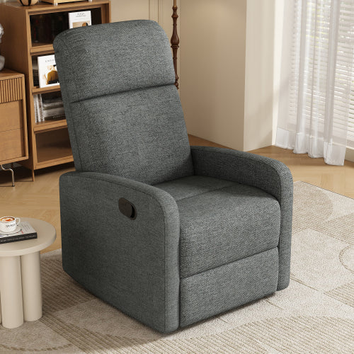Modern Recliner Manual Recliner Home Theater Manual Recliner Chair with Adjustable Backrest for Living Room,Charcoal