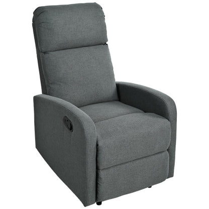 Modern Recliner Manual Recliner Home Theater Manual Recliner Chair with Adjustable Backrest for Living Room,Charcoal