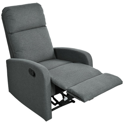 Modern Recliner Manual Recliner Home Theater Manual Recliner Chair with Adjustable Backrest for Living Room,Charcoal