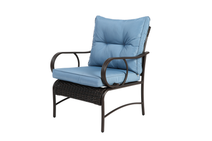 3 Pieces Patio Set Outdoor Wicker Furniture Sets Modern Rattan Chair Conversation Sets with Coffee Table