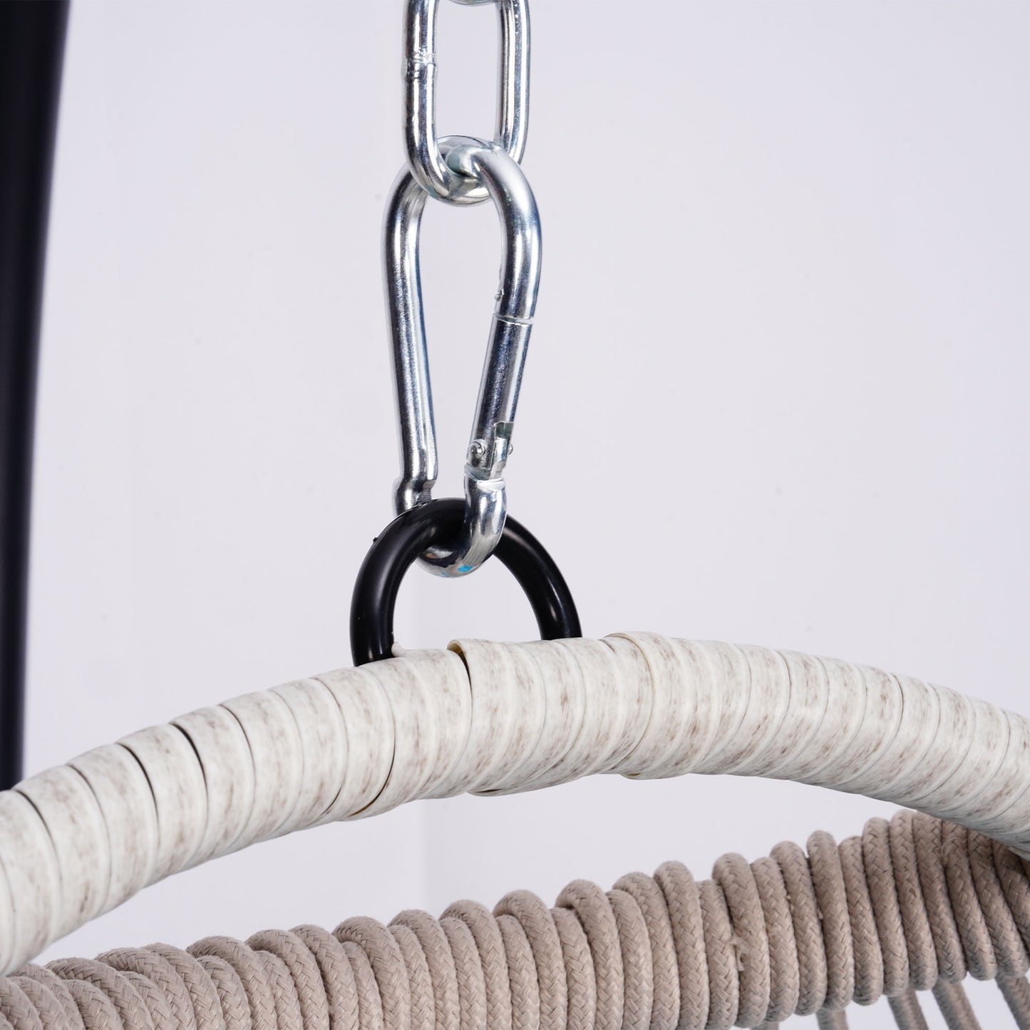 Outdoor Egg Hanging Chair with Stand, Patio Wicker Swing Egg Chair Indoor Swinging Chair Outdoor Hammock Egg Chair BLUE